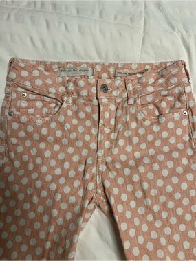 Pilcro and the Letterpress High-Rise Peach Polka Dot Women’s Jeans